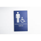 Futech Women's and Handicap Men's Washroom Signs, 2 Pack-Material: Plastic - Colour: Navy Blue