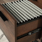 Sauder Briarbrook 2-Drawer Mobile Pedestal - Barrel Oak-Durable, powder coated metal frame and perforated lower shelf