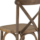 Flash Furniture HERCULES Series Dark Antique Wood Cross Back Barstool - 2 Pack-Attractive downward "U" design adds stability