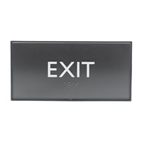 Headline Sign Premier EXIT Sign - 4" H x 8" L - Black-Sign Message: "EXIT"