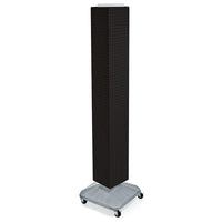 Azar Displays 8" x 8" x 60"Interlocking Pegboard Display with Wheels, Black (703390-BLK)-Works great with Azar's line of hooks and accessories