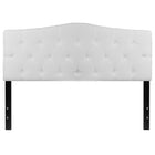 Flash Furniture - Tête de lit Cambridge grand touffetée et rembourrée en tissu blanc-Style contemporain