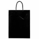 Jam Paper Glossy Gift Bags with Rope Handles - Large - 10" x 5" x 13" - Black - 100 Pack-Quantity: 100 per pack