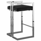 Plata Decor Harvey Stools - Chrome/Black - 2 Pack-No assembly required