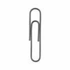 JAM Paper Colored Jumbo 2" Paper Clips - Grey - 3 Packs of 75-Premium paper clips made from high quality vinyl coated steel wire