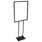 Eddie's Hang-Up Display Ltd. Frame Floor Standing Sign Holder with Round Tubing - Gloss Black - 60"H-Floor Standing Sign Holder