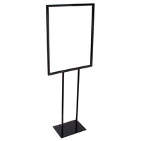 Eddie's Hang-Up Display Ltd. Frame Floor Standing Sign Holder with Round Tubing - Gloss Black - 60"H-Floor Standing Sign Holder
