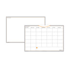 At-A-Glance Undated WallMates Self-Adhesive Dry-Erase Planning Set, Monthly Planner + Writing Surface - 12" x 18" - Bilingual-Undated monthly format with Hot reminder notes area