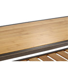 TRINITY 3-Tier Bamboo Shoe Bench, Bronze Anthracite (TBFPRA-2405)-2 Bamboo Shelves: 40.4" x 14" bamboo shelves - 50 lbss weight capacity per shelf