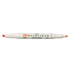 Zebra Mildliner Double-Ended Pen-Style Highlighter - Mild Apricot-Mild water resistant ink is translucent and excellent for layering