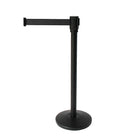 Futech Crowd Control Stanchion With a 4-Way Connector & a Retractable Black Belt-Size of stanchion: 13" Diameter Base - Total Height: 36.5"H