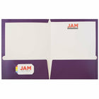JAM PaperMD – Chemise lustrée à 2 pochettes, 9 1/4 x 11 1/2 (po), violet, 100/boîte-2 pochettes