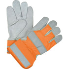 Zenith Safety Premium Quality High Visibility Fitters Gloves, Large, Split Cowhide Palm, Cotton Inner Lining - 36 Pack-Cuff Material: Rubberized