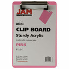 JAM Paper Small Plastic Memo Clipboard - 6" W x 9" H - Pink - 12 Pack-Size: Small / Memo Size (6 x 9 inches). Easy to stack and organize. Fits in most bags, backpacks, and brief cases.
