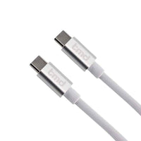 tmd USB-C to USB-C 100W Charging Cable - 6.5 ft. - White-USB-C connectors at both ends