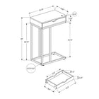 Monarch Specialties 3772 Accent Table - 25"H/White Marble/Silver Metal-CHOOSE WITH CONFIDENCE - Monarch Specialties is a leader in furniture and home decor, developing products that offer outstanding value and style for over 50 years; your purchase will be well packaged for protection and to facilitate timely delivery