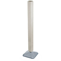 Azar Displays 48" x 4" x 4" Standard 4-Sided Interlocking Pegboard Display Tower, White (700225-WHT)-Revolves on a weighted base