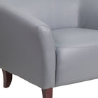 Sofa de la série HERCULES Imperial en cuir gris (111-3-GY-GG)-Accoudoirs inclinés