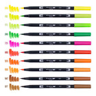 Tombow Dual Brush Pens - Citrus Palette - 10 Pack-Double ended water based blendable markers
