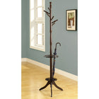 Monarch Specialties 2005 Coat Rack with Umbrella Holder - Dark Cherry -Solid Wood