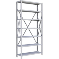 Metalware RK219 Boltless Shelving Unit, 7-Shelves, 36" x 18" x 76", Light Grey-Adjustable shelving system that provides high strength, yet economical storage capacity for your needs