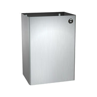 ASI Surface-Mounted Waste Receptacle, 12 Gallon-Waste receptacle 12 gallon capacity