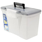 Storex Letter/Legal Portable File Box, Silver (STX61504B03C)-Lightweight and portable

