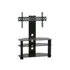 TygerClaw 3-Layer TV Stand with 37" - 60" Mounting Bracket, (LCD8404)-TV Stand with 3 black glass layers and mounting bracket