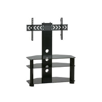 TygerClaw 3-Layer TV Stand with 37" - 60" Mounting Bracket, (LCD8404)-TV Stand with 3 black glass layers and mounting bracket