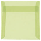 JAM Paper 6 x 6 Square Envelopes, Leaf Green Translucent Vellum, 100 Pack (PACV513g)-Leaf green