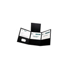 Oxford Letter-Size 3-Pocket Tri-Fold Pocket Folders, 20 Pack, Black-Three pockets help keep documents organized