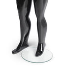 Can-Bramar RPPF-2 Plus Size  Female Abstract Fibreglass Mannequin  - Glass Base - Glossy Black-Made of Fibreglass