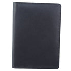 Bugatti Fine Milled Nappa Leather Passport Holder with Identity Block, Black-Fine milled nappa leather