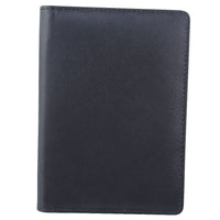 Bugatti Fine Milled Nappa Leather Passport Holder with Identity Block, Black-Fine milled nappa leather