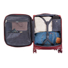 Air Canada Central 20" Softside Carry On Spinner Luggage - Burgundy-Interior compression strap