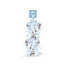 Millbrook Studios Swirly Bows, Blue/Silver/White, 12 Pack (00265)-Blue/Silver/White