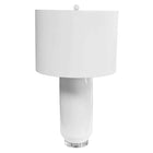 Dainolite Goliath Transitional Ceramic Oversized Table Lamp - 1 Light - White Finish-Transitional