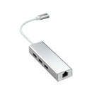 Phoenix USB-C to Ethernet, USB3.0 x 3 Multiport Adapter, Aluminum Alloy Housing-Aluminum Alloy Housing
