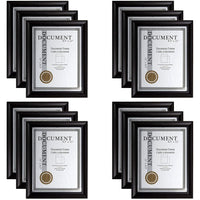 Office Works - Ensemble de cadres pour documents - 8,5 po x 11 po - noir classique - Paquet de 12-Ensemble: Livré dans un ensemble de 12 cadres de documents au total, idéal pour un usage commercial, de bureau ou scolaire (tous de la même couleur)