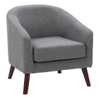 CorLiving LSS-150-C Elwood Modern Tub Chair in Grey-Modern tapered legs for stability