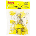 JAM Paper – Ensemble de fournitures de bureau, trombones géants et pince-notes moyens, jaune (4218339ye)-Un paquet de chacun