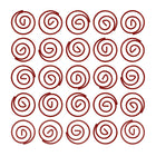 JAM Paper Circular Coloured Papercloops, Red Round Paper Clips, 5 Packs of 50, 250 Total (2187138g)-Finish: Smooth