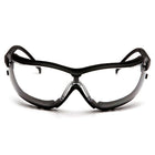 Pyramex V2G Safety Goggles with Clear H2MAX Anti-Fog, 6 Pack (GB1810STM)-Headband and temples feature ratchet adjustment for perfect fit, features quick fit retainer