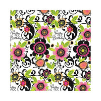 Millbrook Studios Birthday Roll Wrap 10 Pack (60036), Floral Hbd, 10 Pack (60036)-Floral Hbd