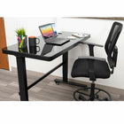 Uncaged Ergonomics - Bureau assis/debout électrique réglable en hauteur Rise Up Glass - Noir-Restez organisé et sans encombrement en rangeant les essentiels de travail dans le tiroir de rangement dissimulé à roulement doux