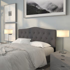 Flash Furniture Cambridge Tufted Upholstered Queen Size Headboard - Dark Grey Fabric-Headboard Size: 61.5''W x 3''D x 24''H