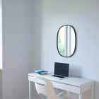 Umbra Hub Mirror Oval 18" x 24" - Black-5