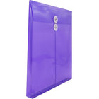 JAM Paper Plastic Envelopes, Button String Tie Closure, Letter Open End, 9.75 x 11.75, Lilac Purple Poly, 12 Pack (118b1lilac)-Opening: open end