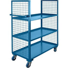 Kleton Wire Mesh Stock Truck, 3-Shelf, Steel, 30" x 63" x 63", Two-Sided (ML178)-No. of Shelves: 3