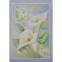Rosedale 5-1/2" x 8" To You & Family Sympathy Greeting Cards And Envelopes, English, 12 Pack (17571)-Printed on premium uncoated card stock
